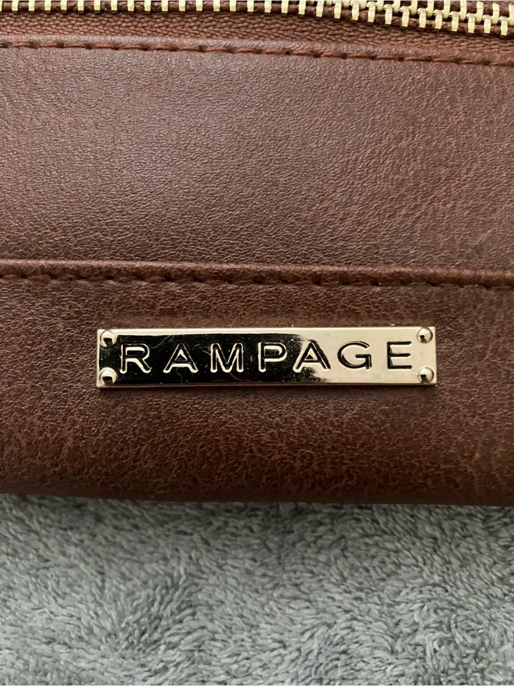 Rampage Brown Zip-Around Wallet
